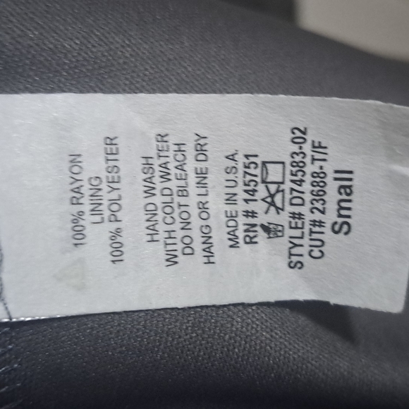 Peach Love California mini prairie style dress long sleeve v neck - small - gray - Picture 3 of 9